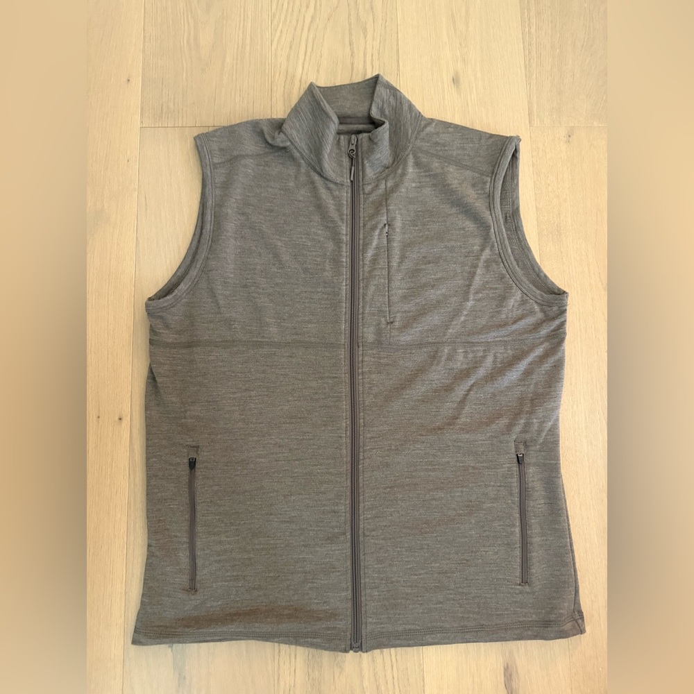 Woolx Men’s Blake Vest Simply Taupe- Large- EEUC